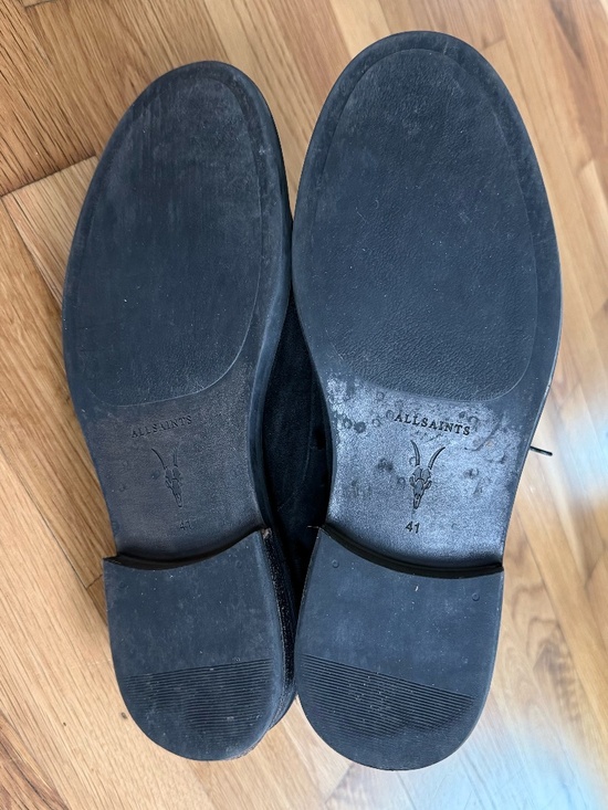 All Saints black suede boots